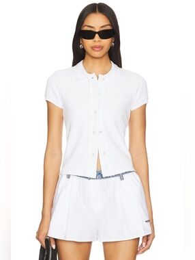 BB5. NWT ALEXANDER WANG DECONSTRUCTED POLO CARDIGAN